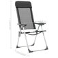 vidaXL kempinga krēsli, 4 gab., melni, alumīnijs, salokāmi cena un informācija |  Tūrisma mēbeles | 220.lv