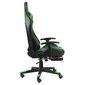vidaXL datorspēļu krēsls ar kāju balstu, grozāms, zaļš, PVC цена и информация | Biroja krēsli | 220.lv