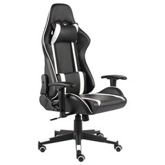 vidaXL datorspēļu krēsls, grozāms, balts, PVC цена и информация | Офисные кресла | 220.lv