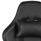 vidaXL datorspēļu krēsls, grozāms, melns, PVC цена и информация | Biroja krēsli | 220.lv