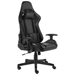 vidaXL datorspēļu krēsls, grozāms, melns, PVC цена и информация | Офисные кресла | 220.lv
