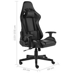 vidaXL datorspēļu krēsls, grozāms, melns, PVC цена и информация | Офисные кресла | 220.lv