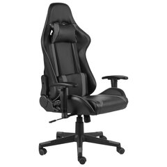 vidaXL datorspēļu krēsls, grozāms, pelēks, PVC cena un informācija | Biroja krēsli | 220.lv