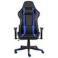 vidaXL datorspēļu krēsls, grozāms, zils, PVC cena un informācija | Biroja krēsli | 220.lv