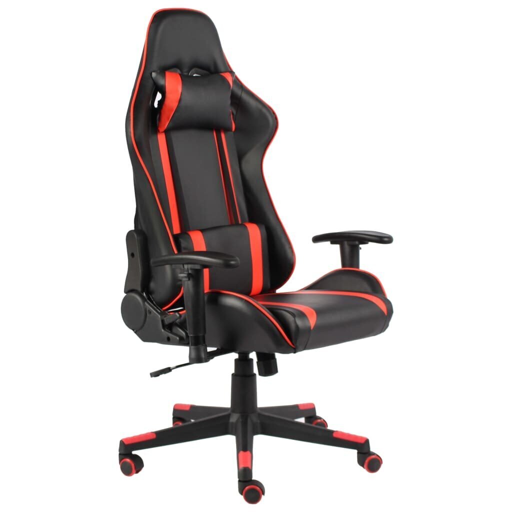 vidaXL datorspēļu krēsls, grozāms, sarkans, PVC цена и информация | Biroja krēsli | 220.lv