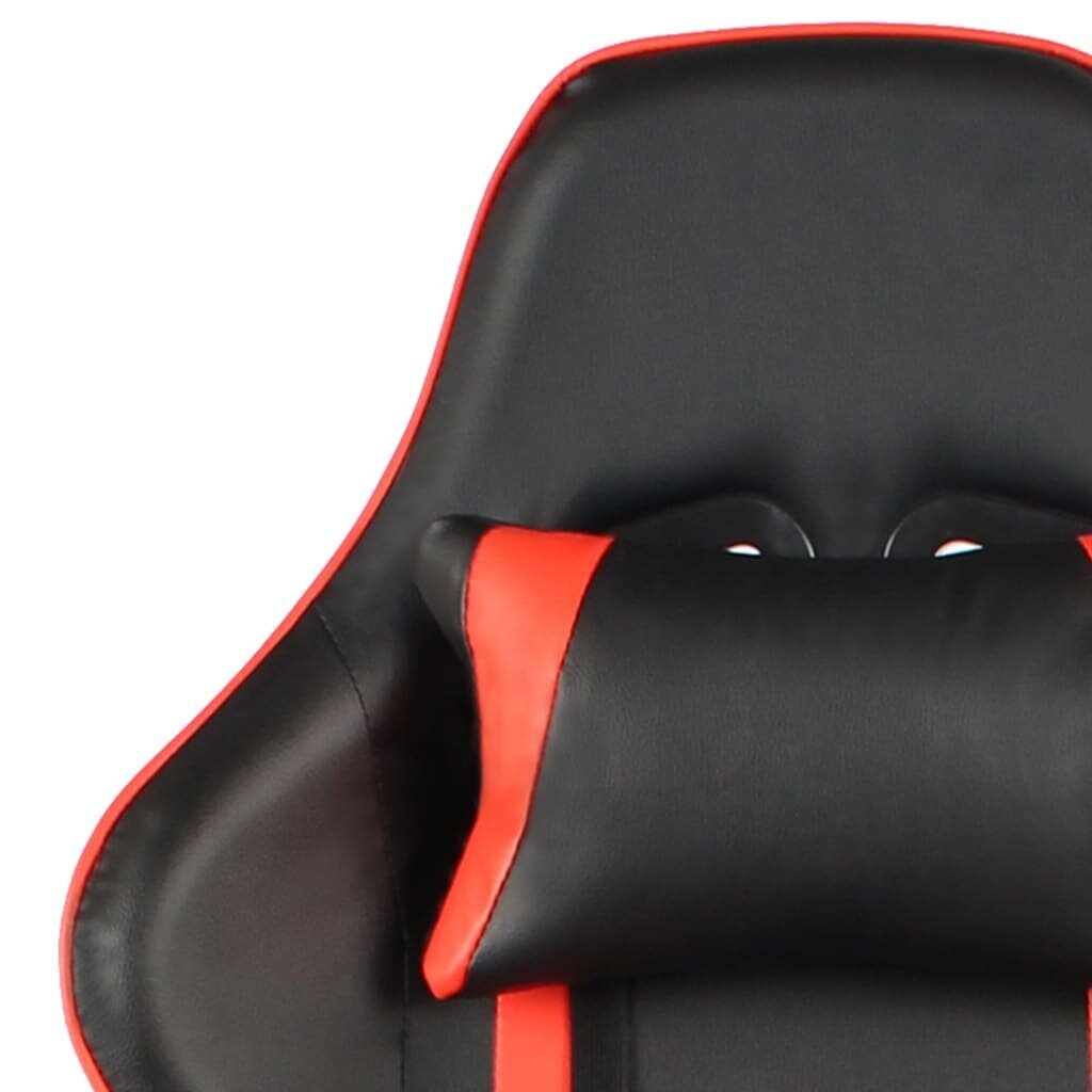 vidaXL datorspēļu krēsls, grozāms, sarkans, PVC цена и информация | Biroja krēsli | 220.lv