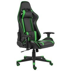 vidaXL datorspēļu krēsls, grozāms, zaļš, PVC цена и информация | Офисные кресла | 220.lv