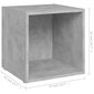 vidaXL TV plaukti, 4 gab., betona pelēki, 37x35x37 cm, skaidu plāksne cena un informācija | TV galdiņi | 220.lv