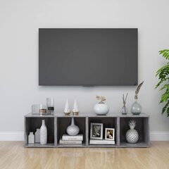 vidaXL TV plaukti, 4 gab., betona pelēki, 37x35x37 cm, skaidu plāksne цена и информация | Тумбы под телевизор | 220.lv