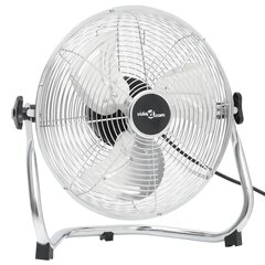 vidaXL grīdas ventilators ar 3 ātrumiem, 45 cm, 60 W, hromēts cena un informācija | Ventilatori | 220.lv