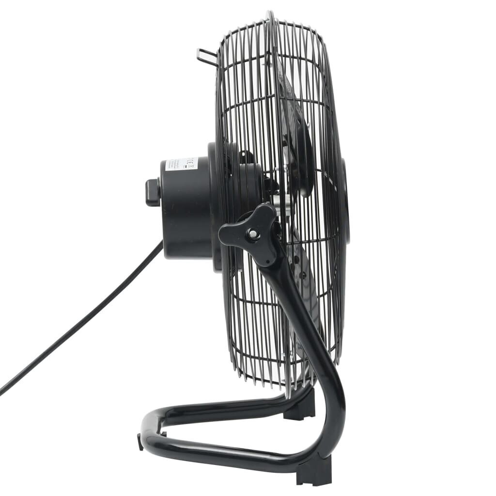 vidaXL grīdas ventilators ar 3 ātrumiem, 55 cm, 100 W, melns цена и информация | Ventilatori | 220.lv