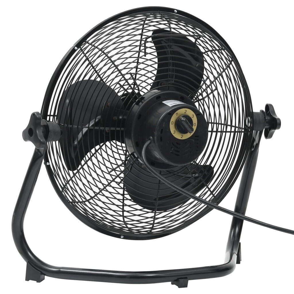 vidaXL grīdas ventilators ar 3 ātrumiem, 55 cm, 100 W, melns цена и информация | Ventilatori | 220.lv