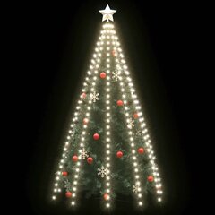 Ziemassvētku eglīšu virtene ar 250 vēsi baltām LED gaismām, 250cm цена и информация | Гирлянды | 220.lv
