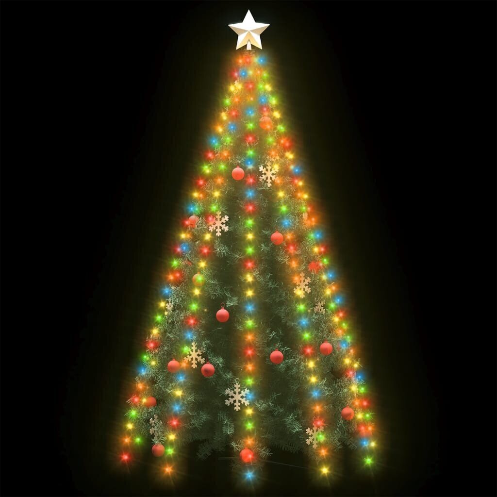 Ziemassvētku eglīšu virtene ar 300 krāsainām LED gaismām, 300cm cena un informācija | Ziemassvētku lampiņas, LED virtenes | 220.lv