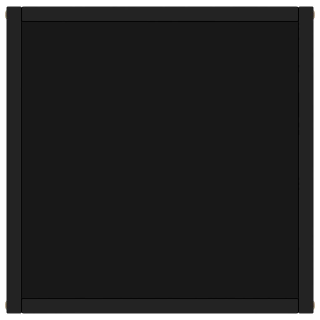 vidaXL kafijas galdiņš, melns, 40x40x50 cm, stikls цена и информация | Žurnālgaldiņi | 220.lv