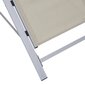 vidaXL sauļošanās zviļņi, 2 gab., ar galdiņu, krēmkrāsas, alumīnijs цена и информация | Sauļošanās krēsli | 220.lv