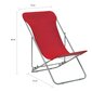vidaXL saliekami pludmales krēsli, 2 gab., tērauds, audums, sarkani cena un informācija | Dārza krēsli | 220.lv