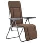 vidaXL salokāmi dārza krēsli ar matračiem, 2 gab., brūni cena un informācija | Dārza krēsli | 220.lv