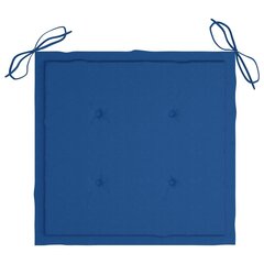 vidaXL dārza krēslu matrači, 6 gab., koši zils audums, 50x50x4 cm цена и информация | Подушки, наволочки, чехлы | 220.lv