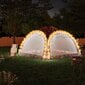 vidaXL svinību telts ar LED un 4 sānu sienām, 3,6x3,6x2,3 m, kamuflāža cena un informācija | Dārza nojumes un lapenes | 220.lv