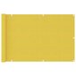 vidaXL balkona aizslietnis, 90x400 cm, dzeltens HDPE cena un informācija | Saulessargi, markīzes un statīvi | 220.lv