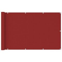 vidaXL balkona aizslietnis, 120x600 cm, sarkans HDPE цена и информация | Зонты, маркизы, стойки | 220.lv