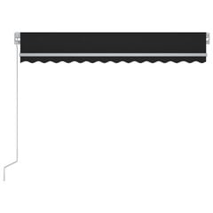 vidaXL izvelkama markīze ar LED, 300x250 cm, manuāla, pelēka цена и информация | Зонты, маркизы, стойки | 220.lv