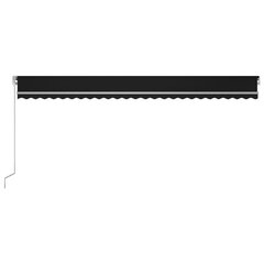 vidaXL izvelkama markīze ar LED, manuāli darbināma, 600x300 cm, pelēka цена и информация | Зонты, маркизы, стойки | 220.lv