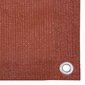vidaXL balkona aizslietnis, 120x600 cm, sarkanbrūns HDPE cena un informācija | Saulessargi, markīzes un statīvi | 220.lv