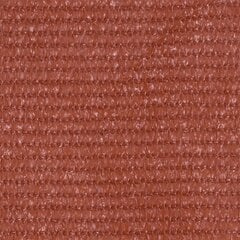 vidaXL balkona aizslietnis, 75x500 cm, sarkanbrūns HDPE cena un informācija | Saulessargi, markīzes un statīvi | 220.lv