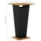 vidaXL bāra galds, 60x60x110 cm, melna PE rotangpalma, akācijas koks cena un informācija | Dārza galdi | 220.lv