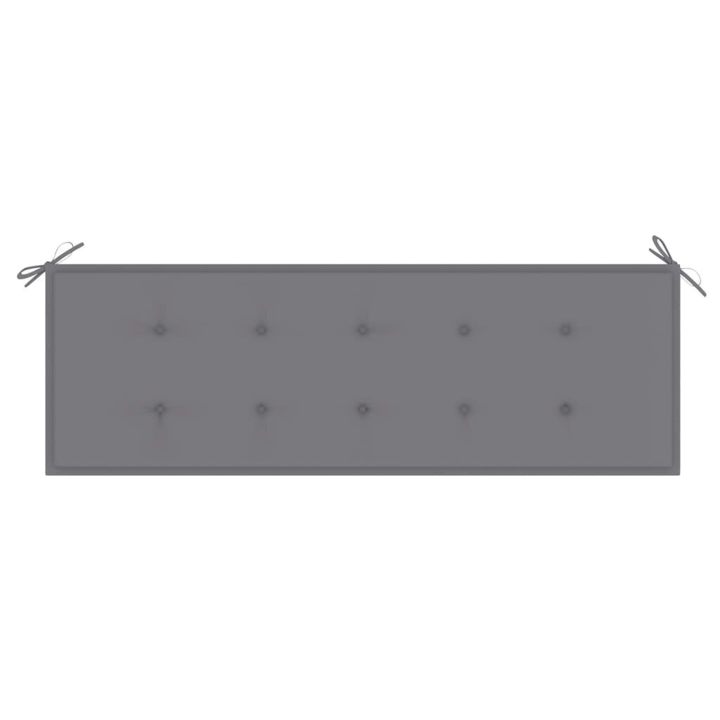 vidaXL dārza sols ar matraci, 157 cm, akācijas masīvkoks cena un informācija | Dārza soli | 220.lv