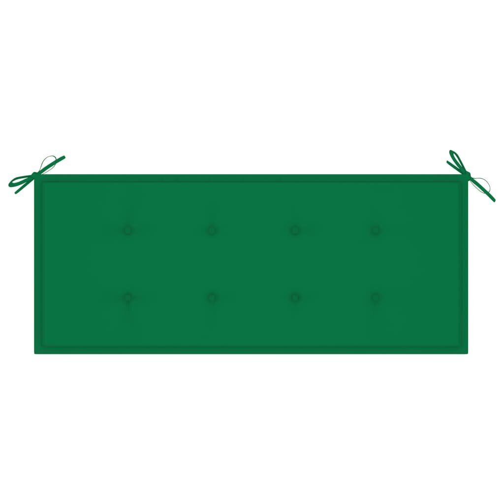 vidaXL dārza sols ar matraci, 128,5 cm, masīvs tīkkoks cena un informācija | Dārza soli | 220.lv