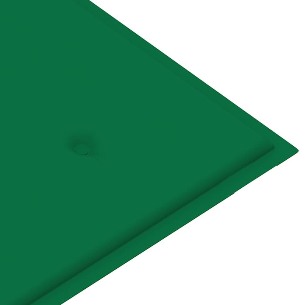vidaXL dārza sols ar matraci, 128,5 cm, masīvs tīkkoks cena un informācija | Dārza soli | 220.lv