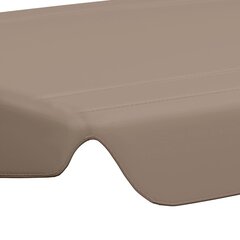 vidaXL dārza šūpoļu rezerves jumtiņš, pelēkbrūns, 150/130x70/105 cm цена и информация | Садовые качели | 220.lv