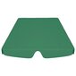 vidaXL dārza šūpoļu rezerves jumtiņš, zaļš, 150/130x70/105 cm цена и информация | Dārza šūpoles | 220.lv