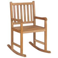 vidaXL šūpuļkrēsls ar antracītpelēku matraci, masīvs tīkkoks цена и информация | Кресла в гостиную | 220.lv