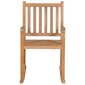 vidaXL šūpuļkrēsls ar zilu matraci, masīvs tīkkoks цена и информация | Atpūtas krēsli | 220.lv