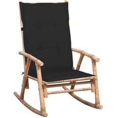 vidaXL šūpuļkrēsls ar matraci, bambuss цена и информация | Кресла в гостиную | 220.lv