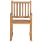 vidaXL šūpuļkrēsls ar pelēku matraci, masīvs tīkkoks цена и информация | Atpūtas krēsli | 220.lv
