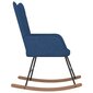 vidaXL Šūpuļkrēsls ar kāju balstu, zilas krāsas, audums cena un informācija | Atpūtas krēsli | 220.lv