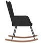 vidaXL Šūpuļkrēsls ar kāju balstu, melnas krāsas, audums cena un informācija | Atpūtas krēsli | 220.lv