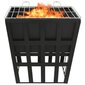 vidaXL ugunskura vieta/grils, 34x34x48 cm, tērauds цена и информация | Grili | 220.lv