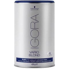 Пудра для осветления волос Schwarzkopf Igora Vario Blond Plus (синяя), 450 г цена и информация | Краска для волос | 220.lv
