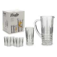 Glāžu komplekts Vivalto 7 pcs Caurspīdīgs (250 ml) (16 x 23,5 x 25,5 cm) 6 x (25 cl) / 1 x (1 l) cena un informācija | Glāzes, krūzes, karafes | 220.lv