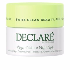 Увлажняющий ревитализирующий крем-маска Vegan Nature Night Spa Declaré (50 млl) цена и информация | Наносите на чистую кожу лица. Подержите около 10-15 минут и смойте водой. | 220.lv