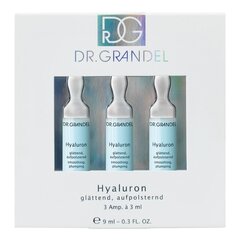 Ампулы Hyaluron Dr. Grandel Увлажняющее Oт морщин смягчитель (3 ml x 3) цена и информация | Сыворотки для лица, масла | 220.lv