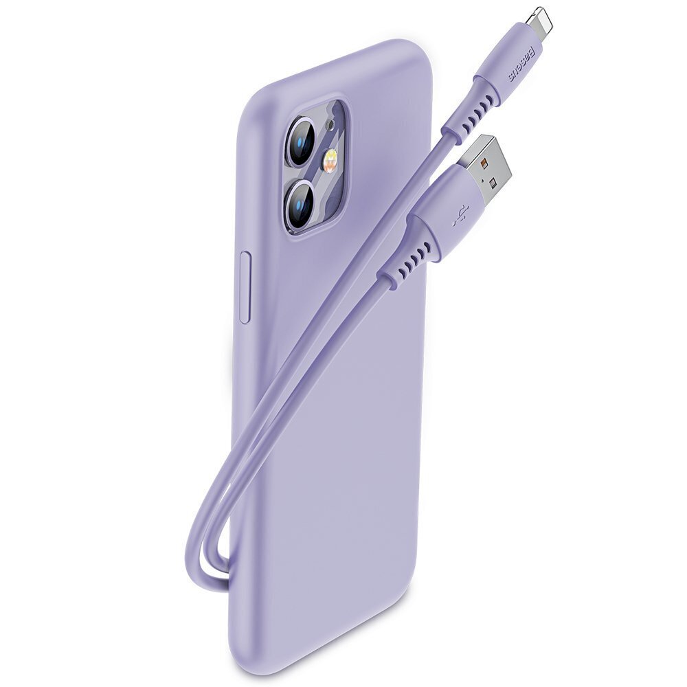 Baseus Colourful Cable USB / Lightning 2.4A 1.2m purple (CALDC-05) cena un informācija | Savienotājkabeļi | 220.lv