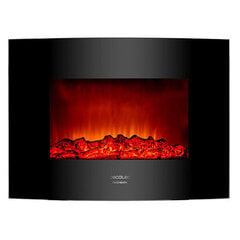 Dekoratīvs Elektrisks Skursteņa Aizsargs Cecotec Warm 2200 Curved Flames 2000W Melns cena un informācija | Kamīni | 220.lv
