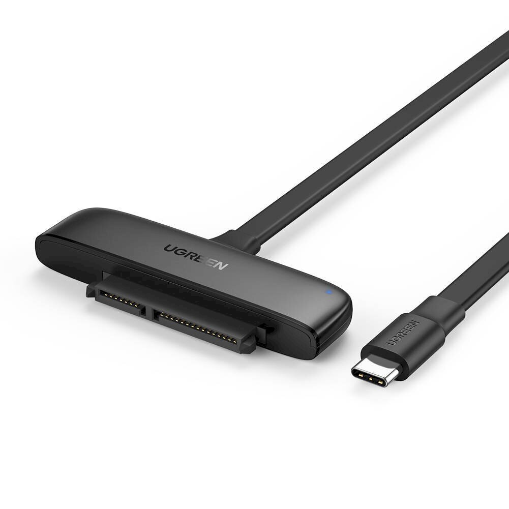 UGREEN USB-C 3.0 to 2.5-Inch SATA Converter, OTG, 50cm (black) цена и информация | Adapteri un USB centrmezgli | 220.lv